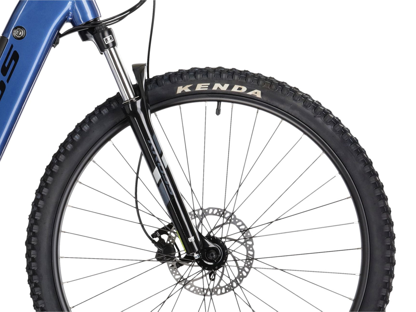 roata bicicleta electrica MTB hexagon boost, albastra