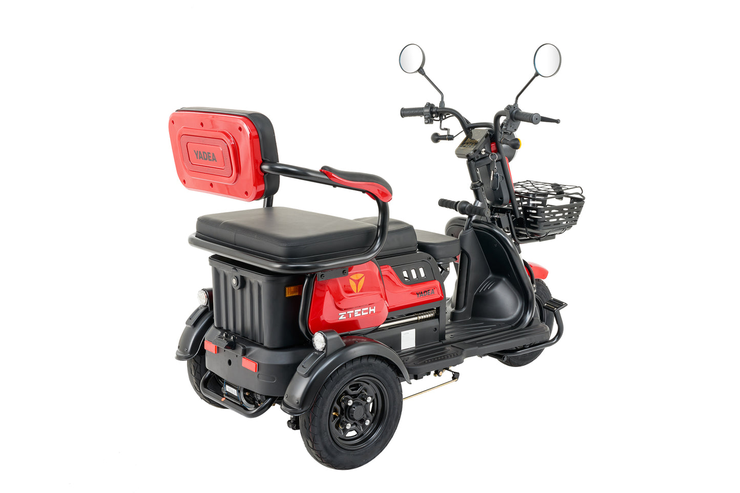 tricicleta electrica z-tech zt16 LEKU 1300 W 60 V 20 Ah, rosu cu negru