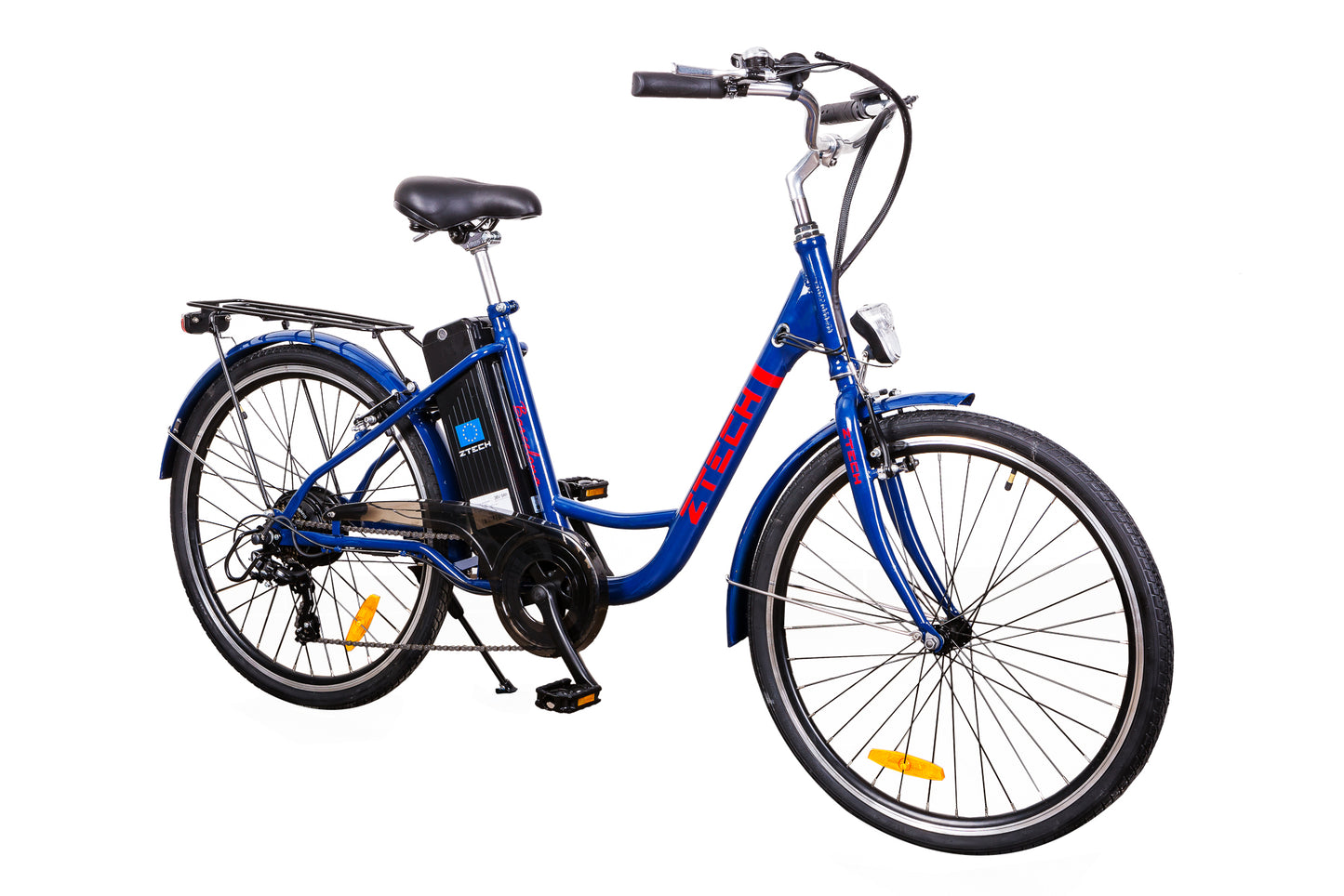 bicicleta albastra electrica, zt-32 barcelona lithium