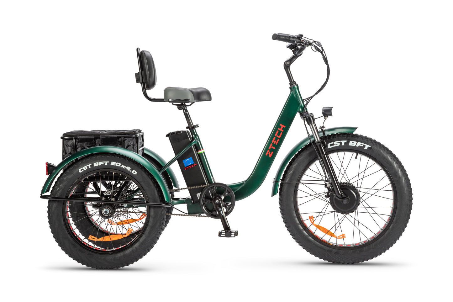 tricicleta electrica z-tech zt-80, culoare verde