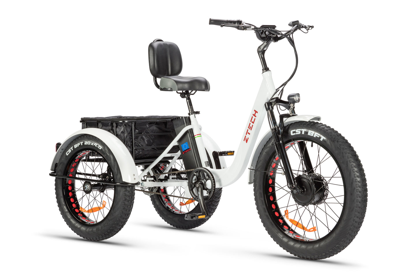 tricicleta electrica z-tech zt-80 mini trailer, alba