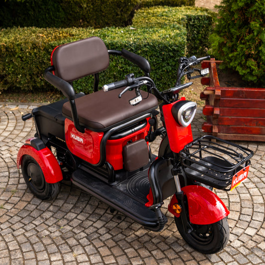 Tricicletă Electrică GRAPE 15, Fără Permis, Viteză Maximă 25 km/h, Autonomie 45km, Motor 500W, Baterie 60V 20Ah