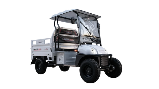 Camionetă Electrică Geeli PoloFarm, Fără Permis, Viteză Maximă 25 km/h, Motor 2000W, cu Acoperiș, Volan, Benă Hidraulică, Baterie 72v 45Ah