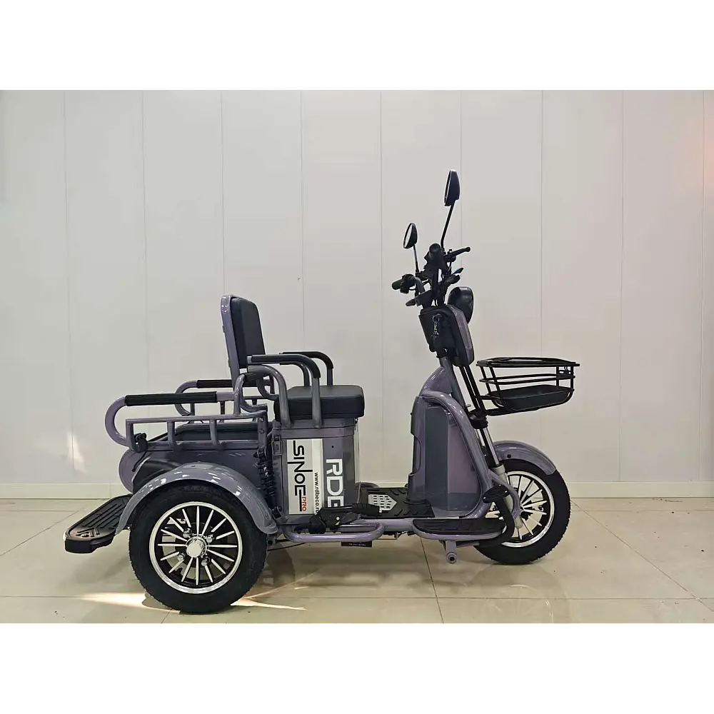 Triciclu Electric Fără Permis RDB SINOE PRO, cu Mini-Benă, Viteză Maximă 25 km/h, Motor 1160W, Autonomie 55km