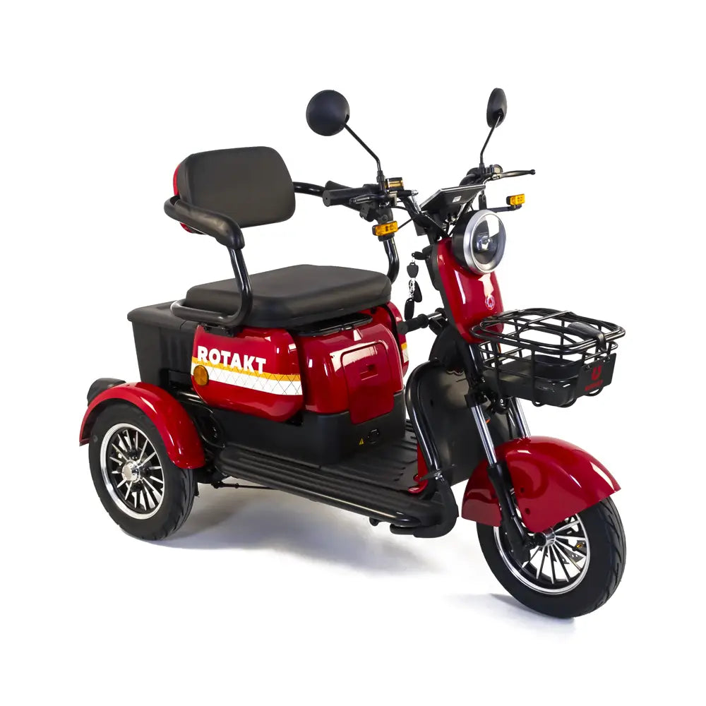 Tricicletă Electrică Rotakt Safari, Fără Permis, Motor 1000W, Viteză 25 km/h, Autonomie 62 km, Baterie 60V 20Ah, Greutate Maximă 187 kg