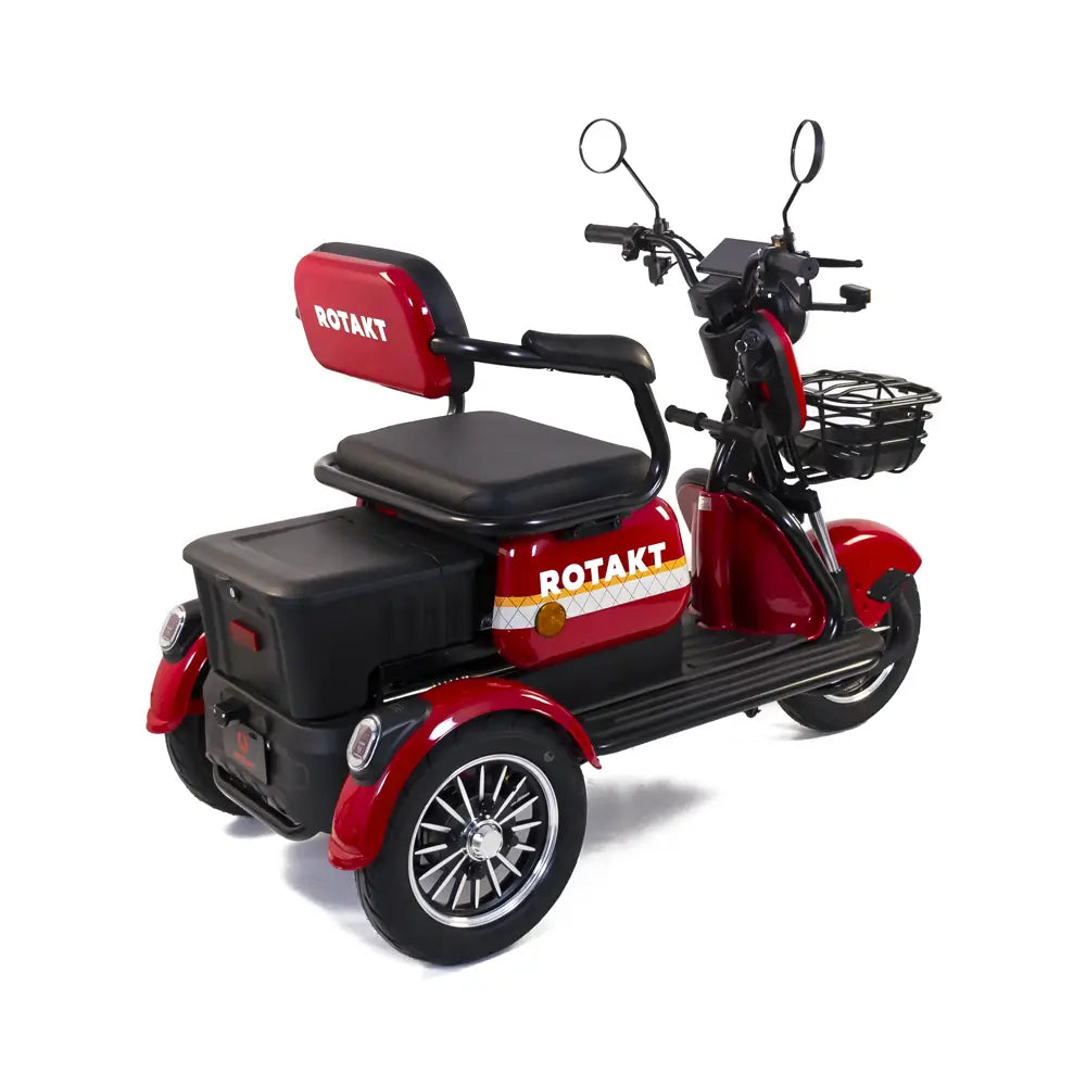 Tricicletă Electrică Rotakt Safari, Fără Permis, Motor 1000W, Viteză 25 km/h, Autonomie 62 km, Baterie 60V 20Ah, Greutate Maximă 187 kg