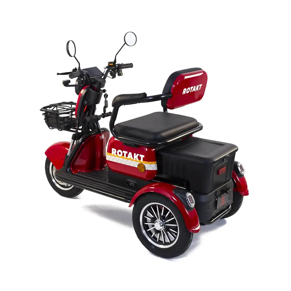 Tricicletă Electrică Rotakt Safari, Fără Permis, Motor 1000W, Viteză 25 km/h, Autonomie 62 km, Baterie 60V 20Ah, Greutate Maximă 187 kg