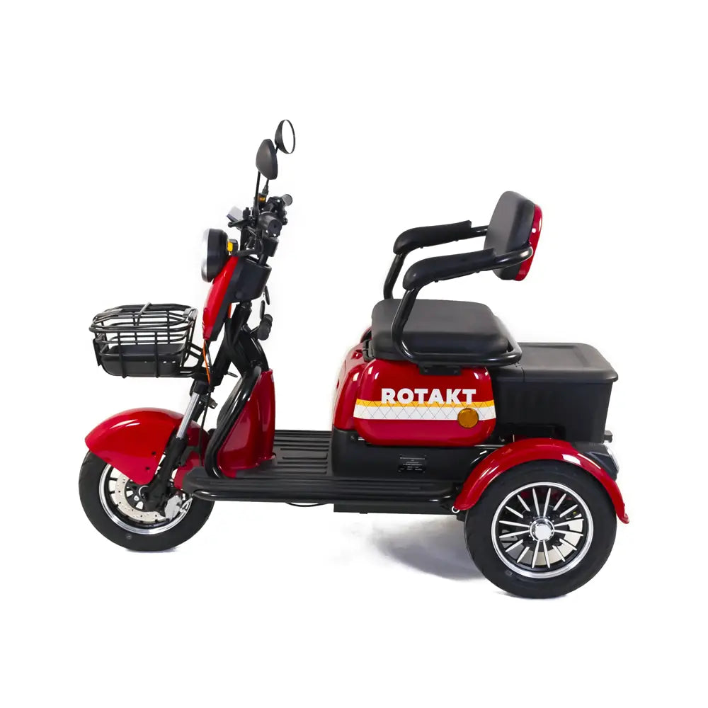 Tricicletă Electrică Rotakt Safari, Fără Permis, Motor 1000W, Viteză 25 km/h, Autonomie 62 km, Baterie 60V 20Ah, Greutate Maximă 187 kg