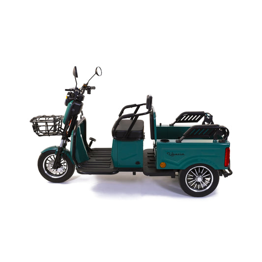Tricicletă Electrică Rotakt Liberia, Fără Permis, Viteză Maximă 25 km/h, Autonomie 48km, Motor 1400W, Baterie 60V 20Ah