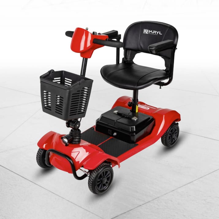 carucior varstnici 4 roti pliabil 250 W 24V 12Ah