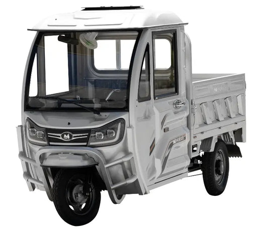 Triciclu Electric Fără Permis EvoTools Voinicu, cu Benă, Cabină Închisă, Viteză Maximă 25 km/h, Motor 1500W, Autonomie 60km