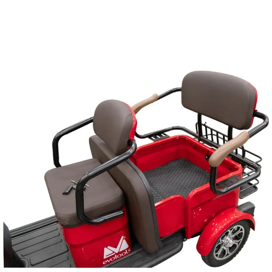 Triciclu Electric Fără Permis EvoTools TRP1200 Scorilo, 2 Locuri, Viteză Maximă 25 km/h, Motor 1200W, Autonomie 28km