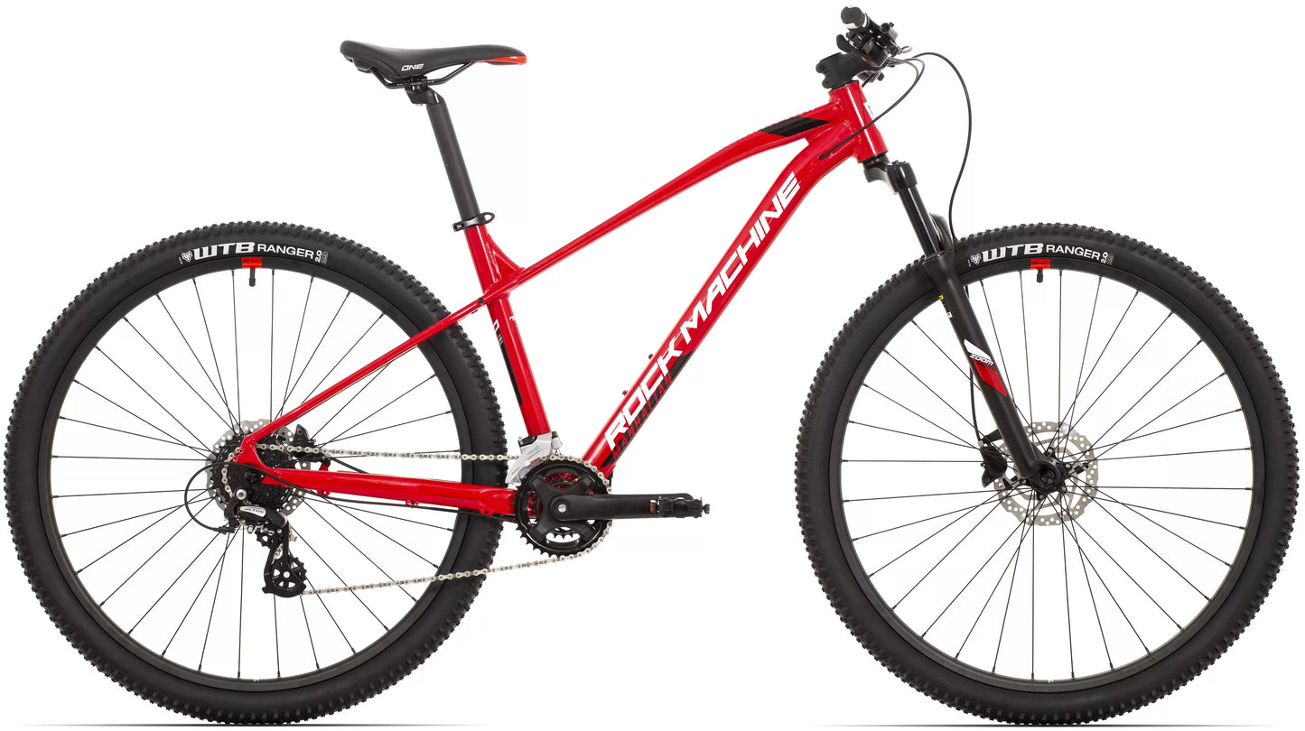 bicicleta rock machine manhattan, rosu, negru, alb