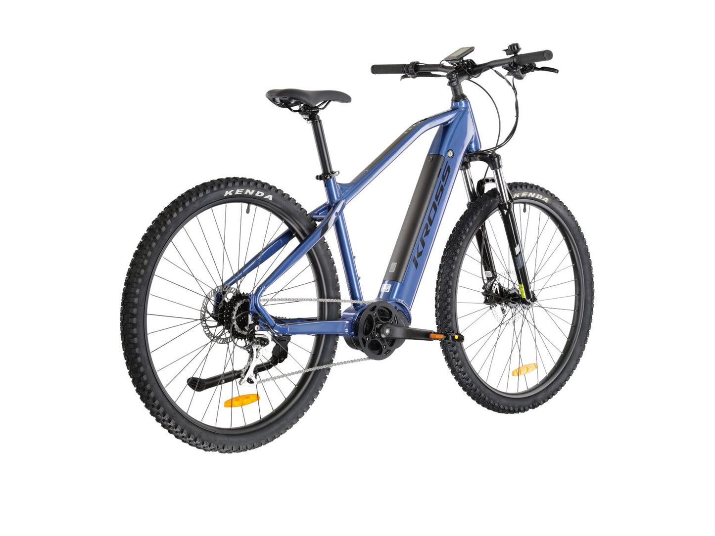 bicicleta electrica MTB hexagon boost, albastra