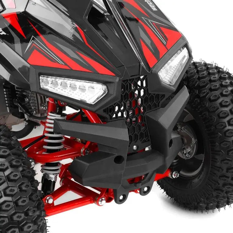 ATV Benzină HECHT 56110, Motor 110cc, 6.6CP, Viteză Maximă 55 km/h, LED, Roți 7″, Roșu