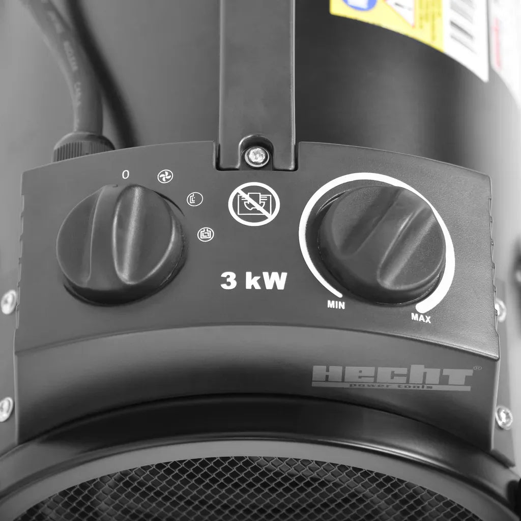 Aerotermă Electrică cu Termostat HECHT 3329, 3000W, 3 Trepte Încălzire, 30m²