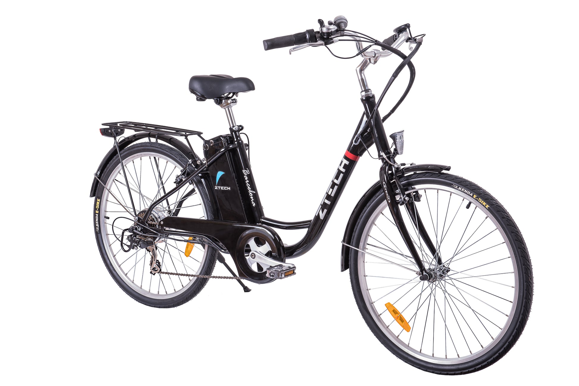bicicleta electrica neagra, zt-32 barcelona lithium