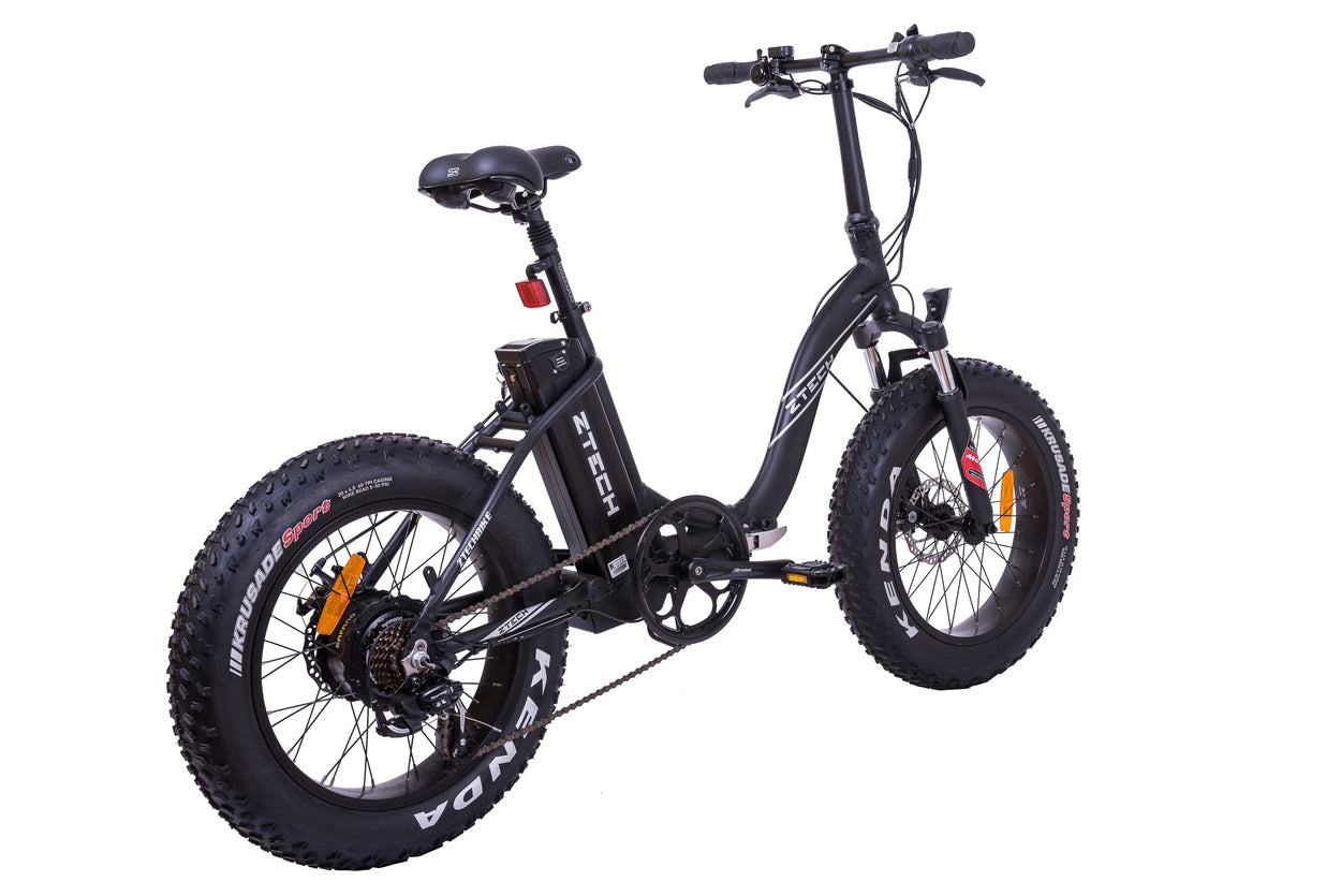 bicicleta electrica pliabila fat-bike z-tech zt-89, culoare neagra