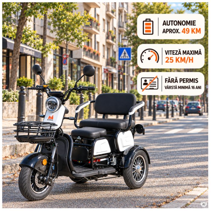 EvoTools Davos: autonomie 49 km, 25 km/h, fără permis