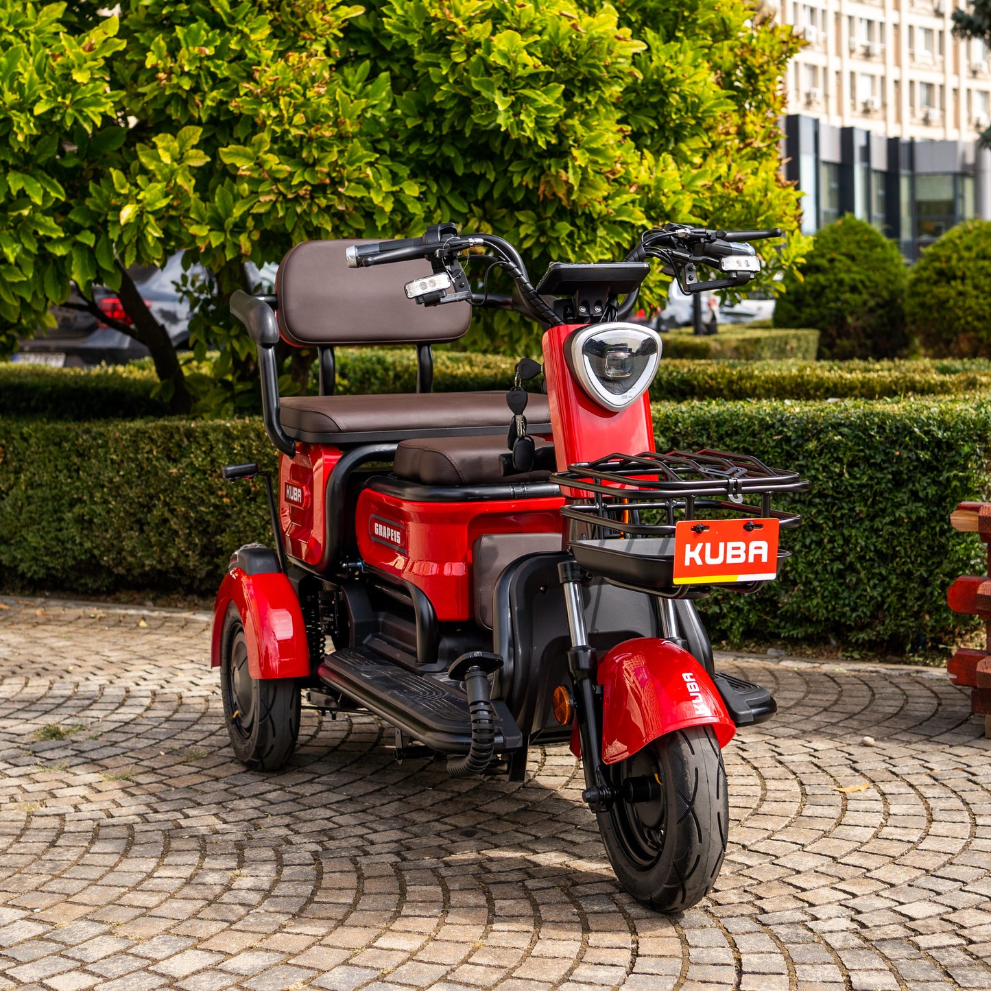 Tricicletă Electrică GRAPE 15, Fără Permis, Viteză Maximă 25 km/h, Autonomie 45km, Motor 500W, Baterie 60V 20Ah