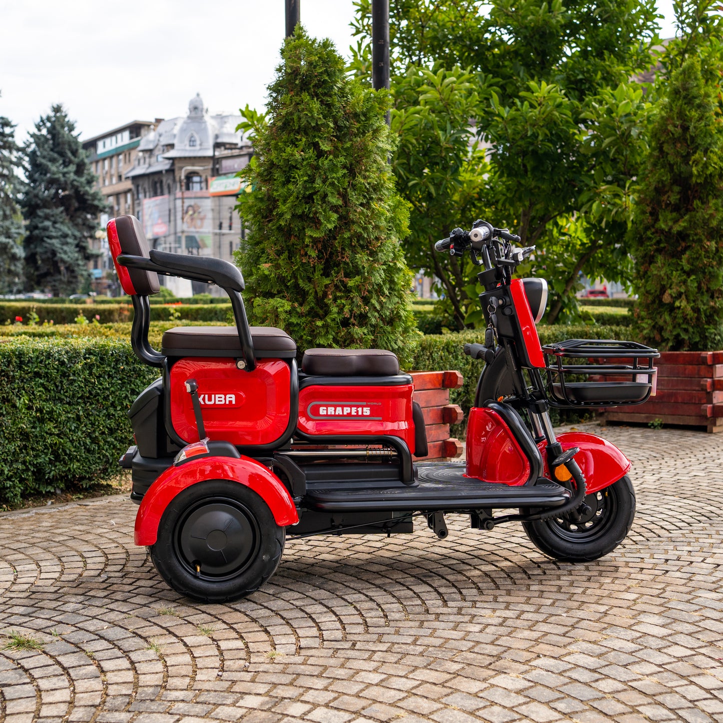 Tricicletă Electrică GRAPE 15, Fără Permis, Viteză Maximă 25 km/h, Autonomie 45km, Motor 500W, Baterie 60V 20Ah