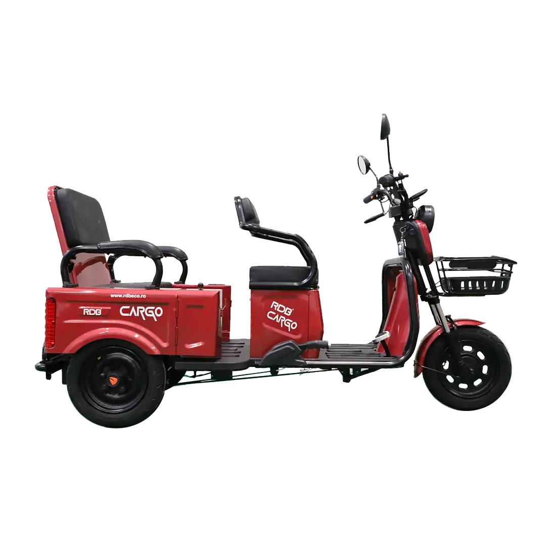 Triciclu Electric Fără Permis RDB CARGO, Motor 2000W, Viteză Maximă 25 km/h, Autonomie 55km, 2 Locuri