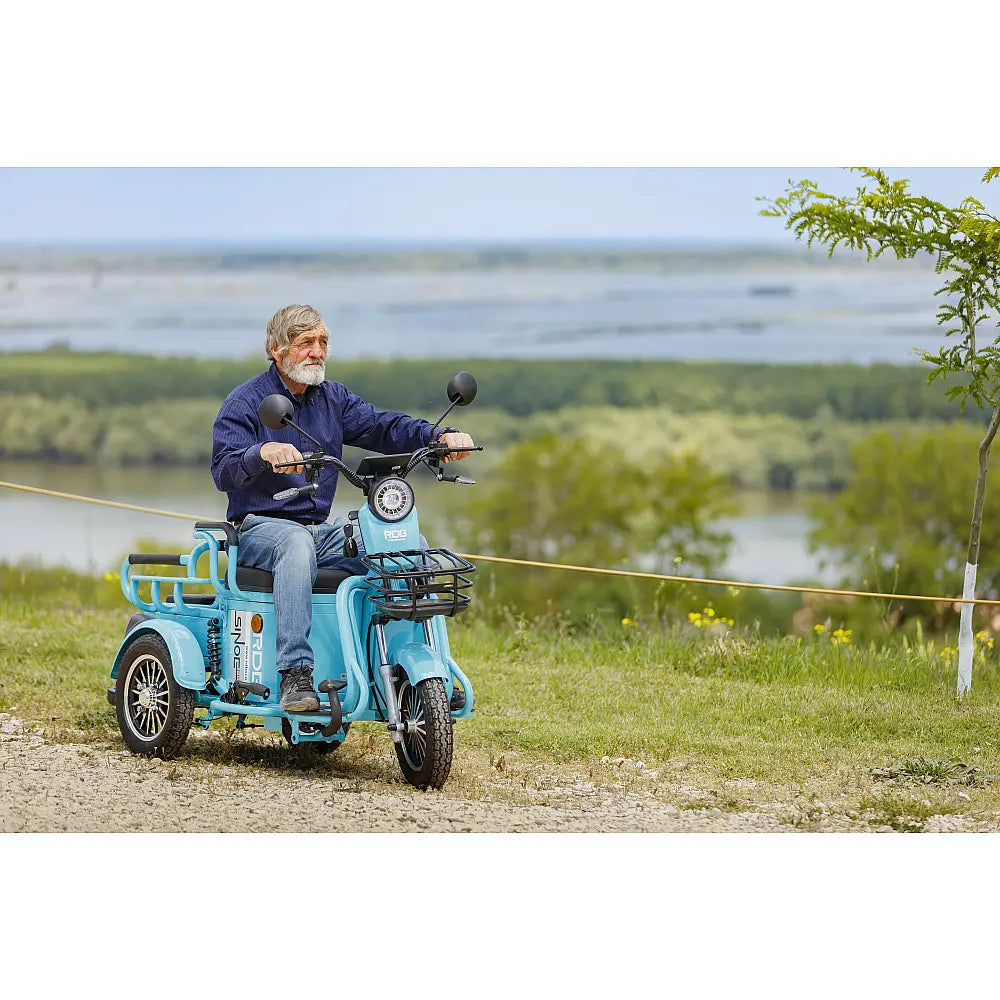 Triciclu Electric Fără Permis RDB SINOE PRO, cu Mini-Benă, Viteză Maximă 25 km/h, Motor 1160W, Autonomie 55km