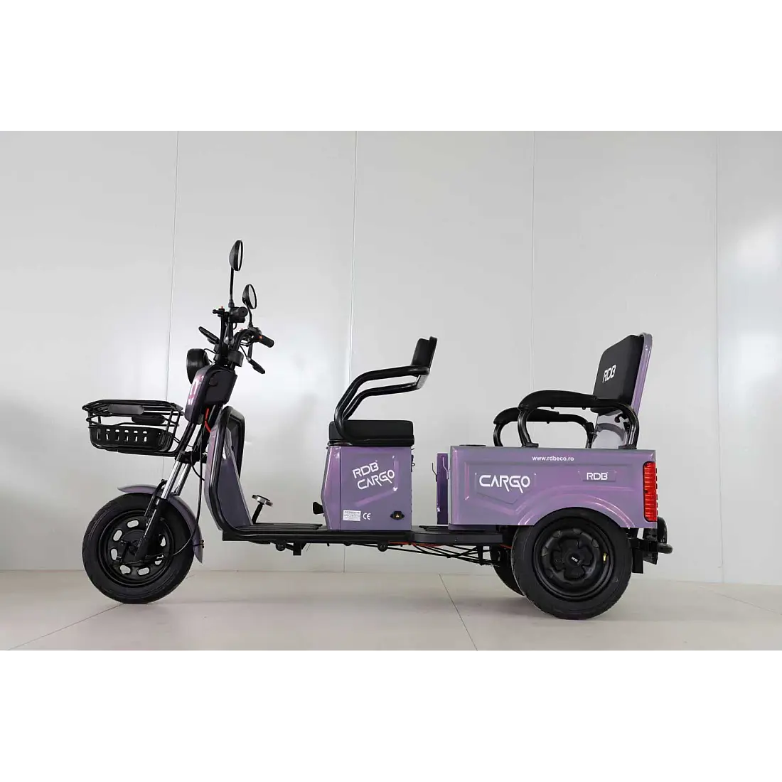 Triciclu Electric Fără Permis RDB CARGO, Motor 2000W, Viteză Maximă 25 km/h, Autonomie 55km, 2 Locuri