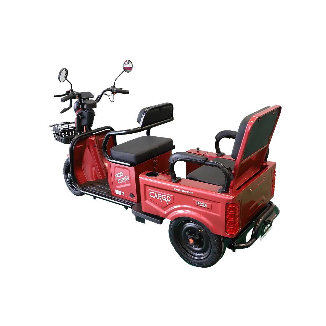 Triciclu Electric Fără Permis RDB CARGO, Motor 2000W, Viteză Maximă 25 km/h, Autonomie 55km, 2 Locuri