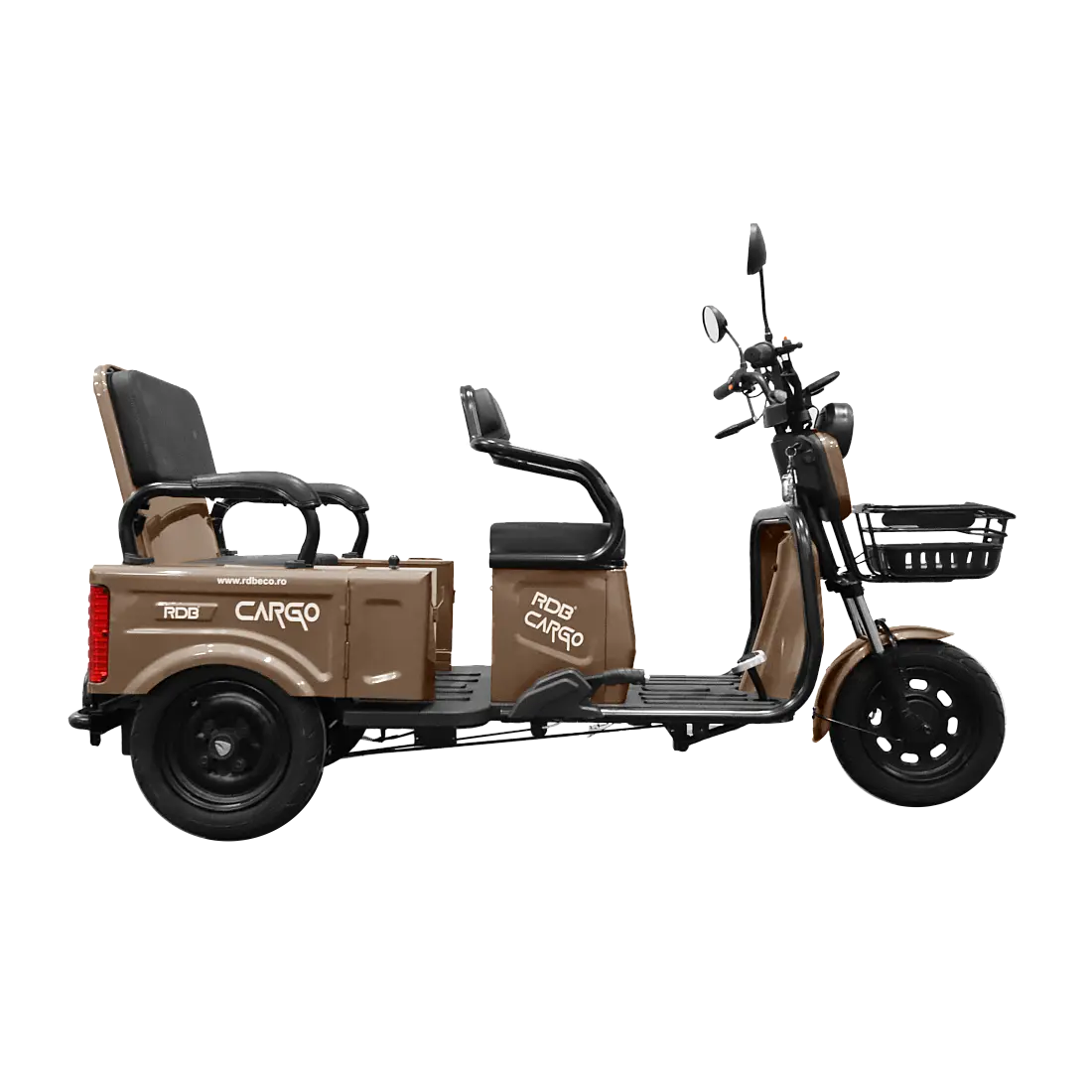 Triciclu Electric Fără Permis RDB CARGO, Motor 2000W, Viteză Maximă 25 km/h, Autonomie 55km, 2 Locuri