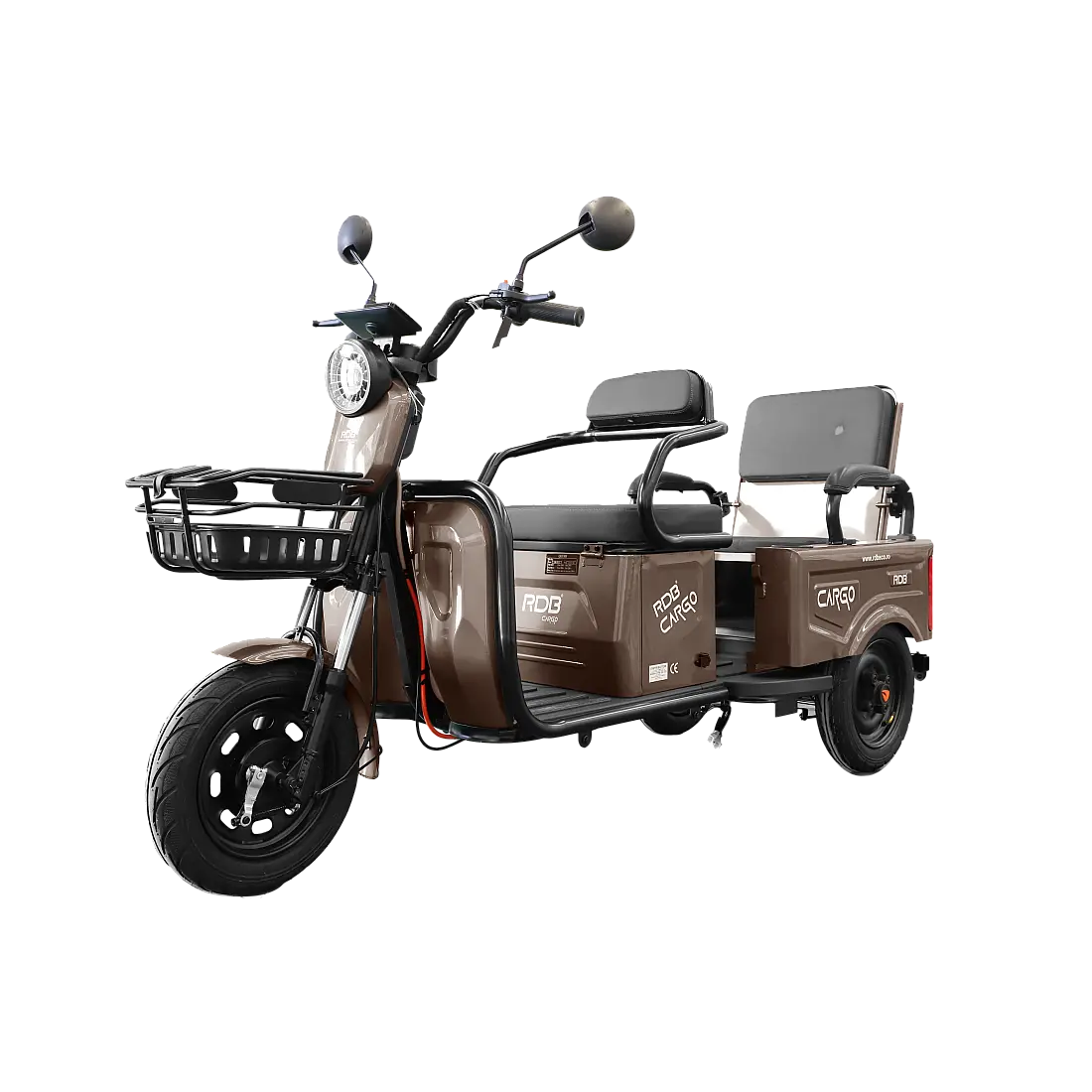Triciclu Electric Fără Permis RDB CARGO, Motor 2000W, Viteză Maximă 25 km/h, Autonomie 55km, 2 Locuri