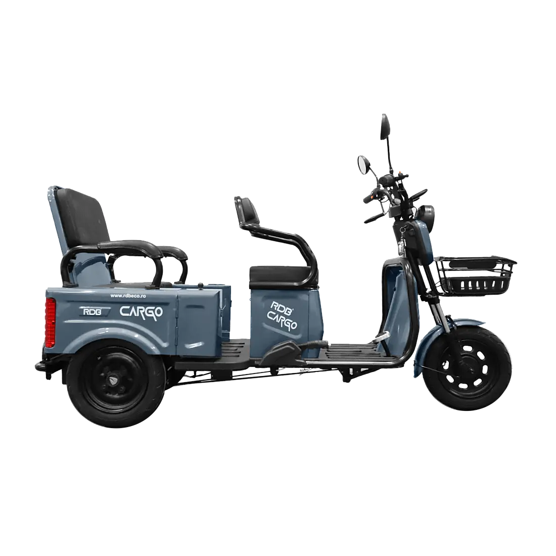 Triciclu Electric Fără Permis RDB CARGO, Motor 2000W, Viteză Maximă 25 km/h, Autonomie 55km, 2 Locuri