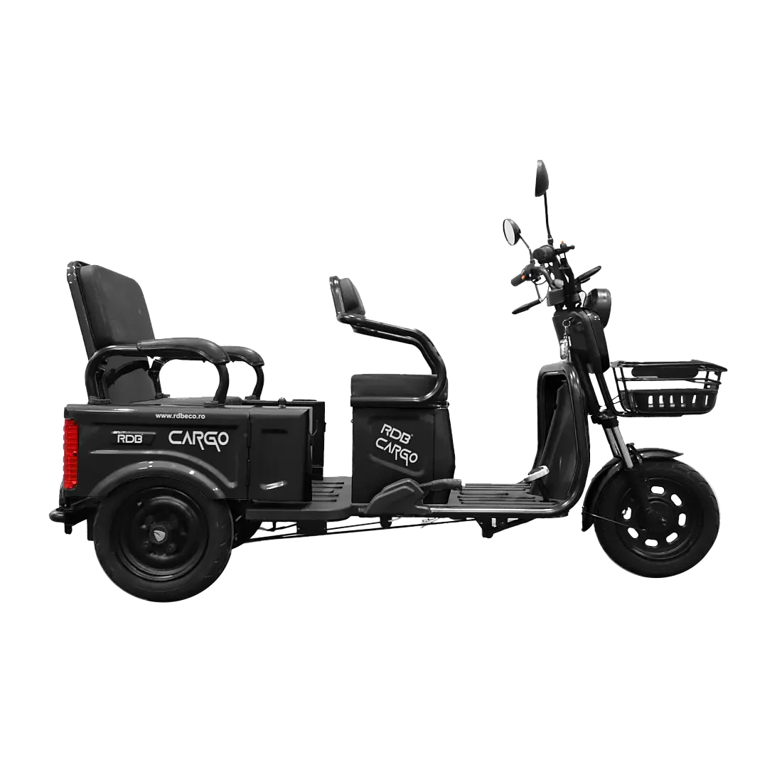 Triciclu Electric Fără Permis RDB CARGO, Motor 2000W, Viteză Maximă 25 km/h, Autonomie 55km, 2 Locuri