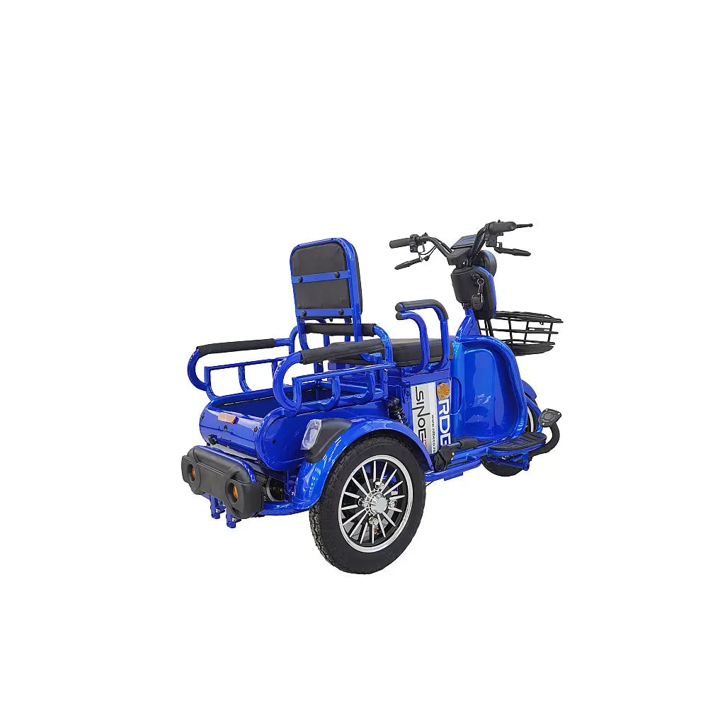 Triciclu Electric Fără Permis RDB SINOE PRO, cu Mini-Benă, Viteză Maximă 25 km/h, Motor 1160W, Autonomie 55km