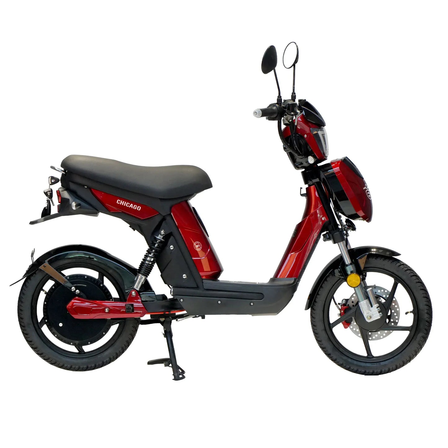 Scuter Electric Fără Permis Samus Chicago, Viteză Maximă 25 km/h, Motor 800W, Autonomie 90km, Baterie 48V 26Ah, Roșu