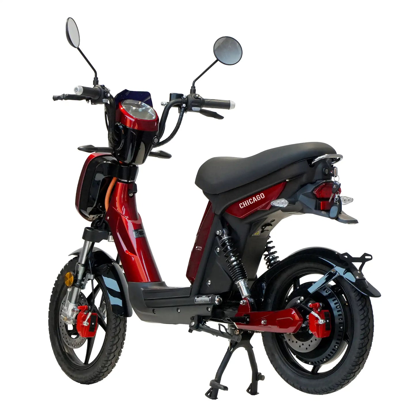 Scuter Electric Fără Permis Samus Chicago, Viteză Maximă 25 km/h, Motor 800W, Autonomie 90km, Baterie 48V 26Ah, Roșu