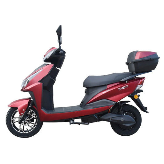 Scuter Electric Fără Permis Samus Napoli, Viteză Maximă 25 km/h, Motor 1500W, Autonomie 65km, Baterie 72V 20Ah, Roșu