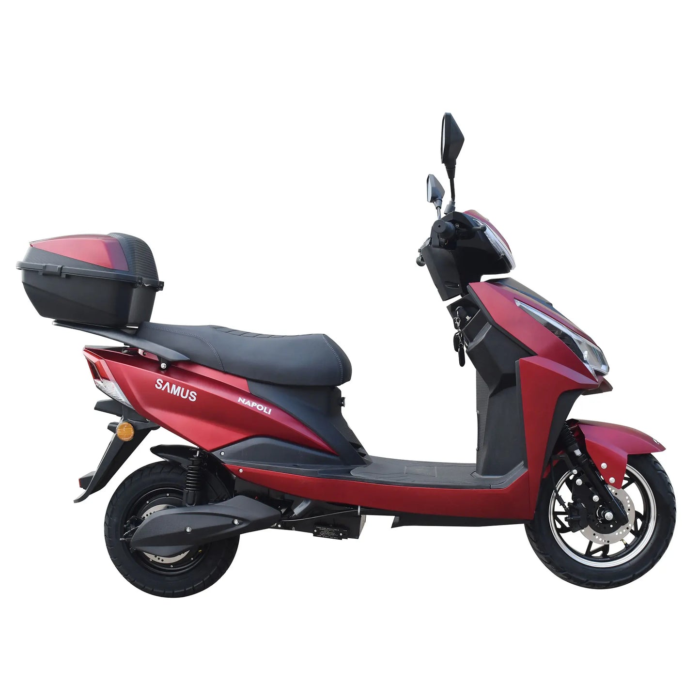 Scuter Electric Fără Permis Samus Napoli, Viteză Maximă 25 km/h, Motor 1500W, Autonomie 65km, Baterie 72V 20Ah, Roșu