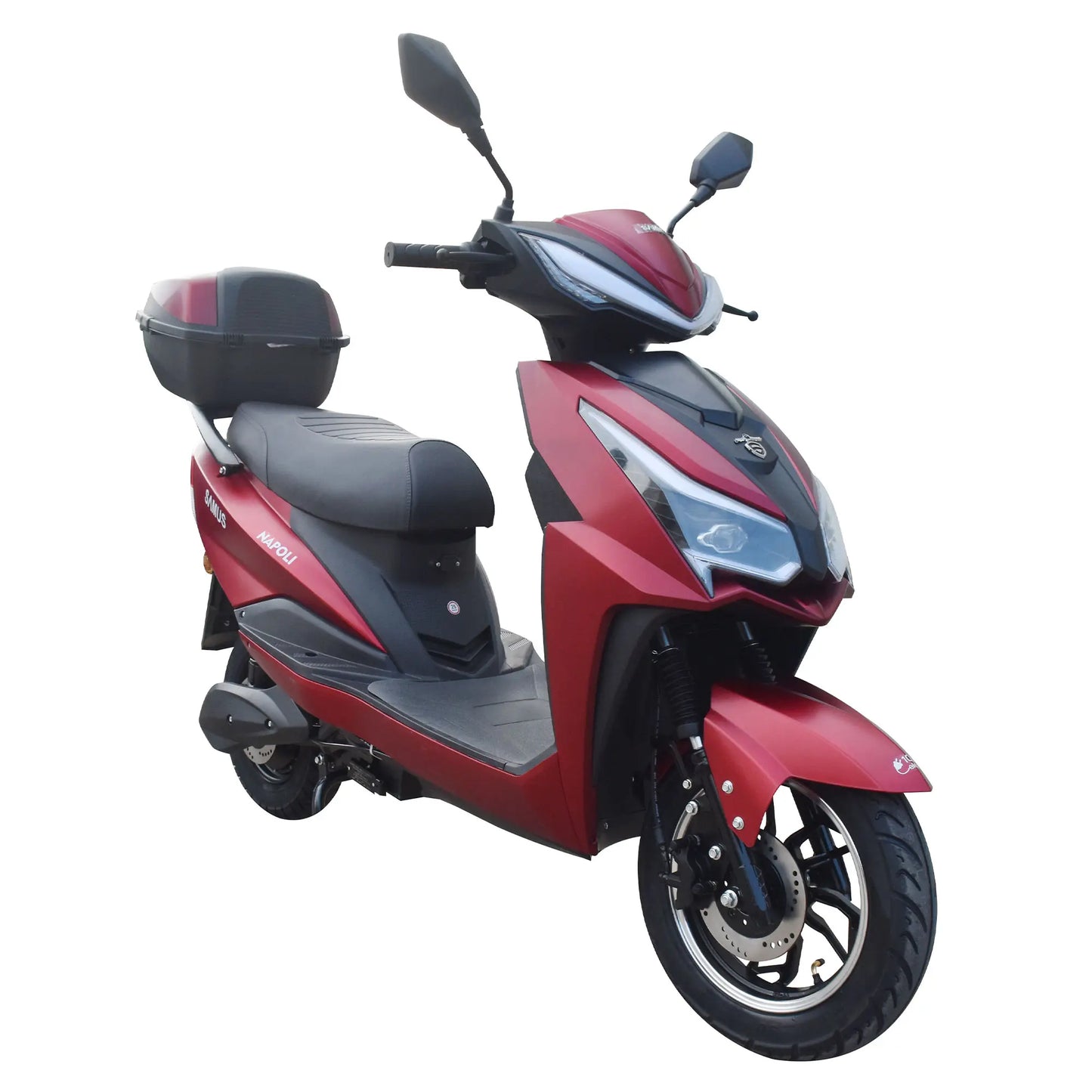 Scuter Electric Fără Permis Samus Napoli, Viteză Maximă 25 km/h, Motor 1500W, Autonomie 65km, Baterie 72V 20Ah, Roșu