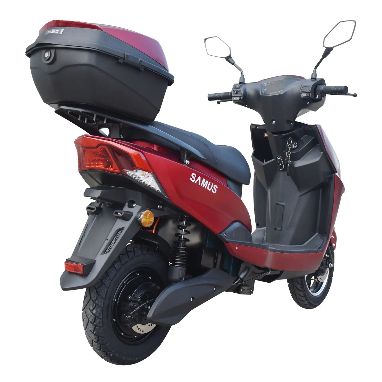Scuter Electric Fără Permis Samus Napoli, Viteză Maximă 25 km/h, Motor 1500W, Autonomie 65km, Baterie 72V 20Ah, Roșu