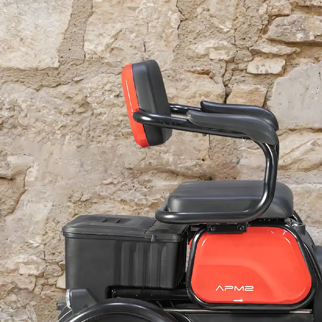 Tricicletă Electrică APEC APM2, Fără Permis, Roșie, Motor 1000W, Baterie VRLA GEL 60V 20Ah, Autonomie 36 km, Viteză 25 km/h