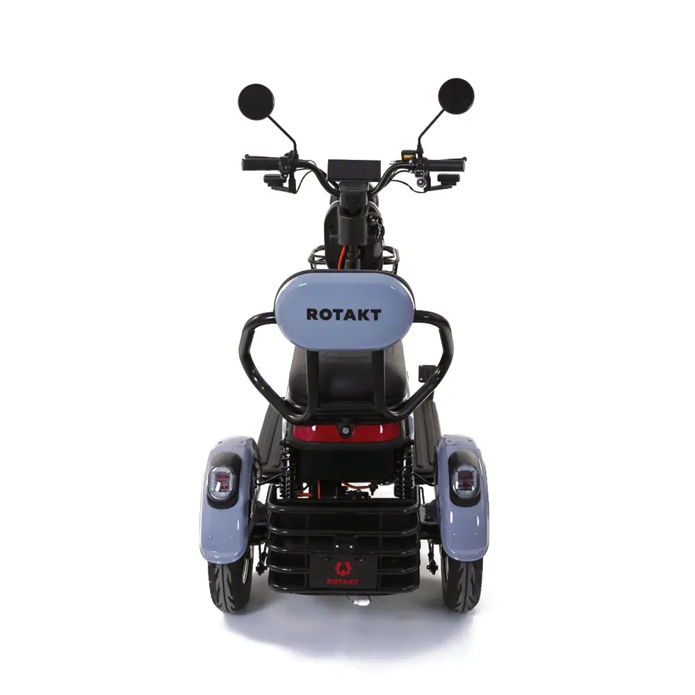 Triciclu electric Rotakt Senior, Motor 1000W, Viteza 25 km/h, Autonomie 62 km, Baterie plumb-acid 60V 20Ah, Greutate maximă 187 kg, Fără permis