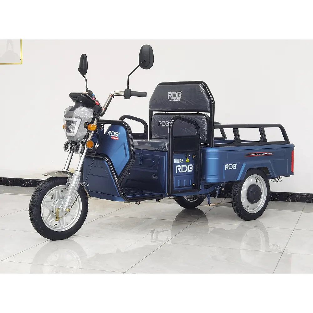 Triciclu Electric Fără Permis RDB L-Klass4 cu Benă, Viteză Maximă 25km/h, Motor 1350W, Baterie 72V 20Ah, Autonomie 45km