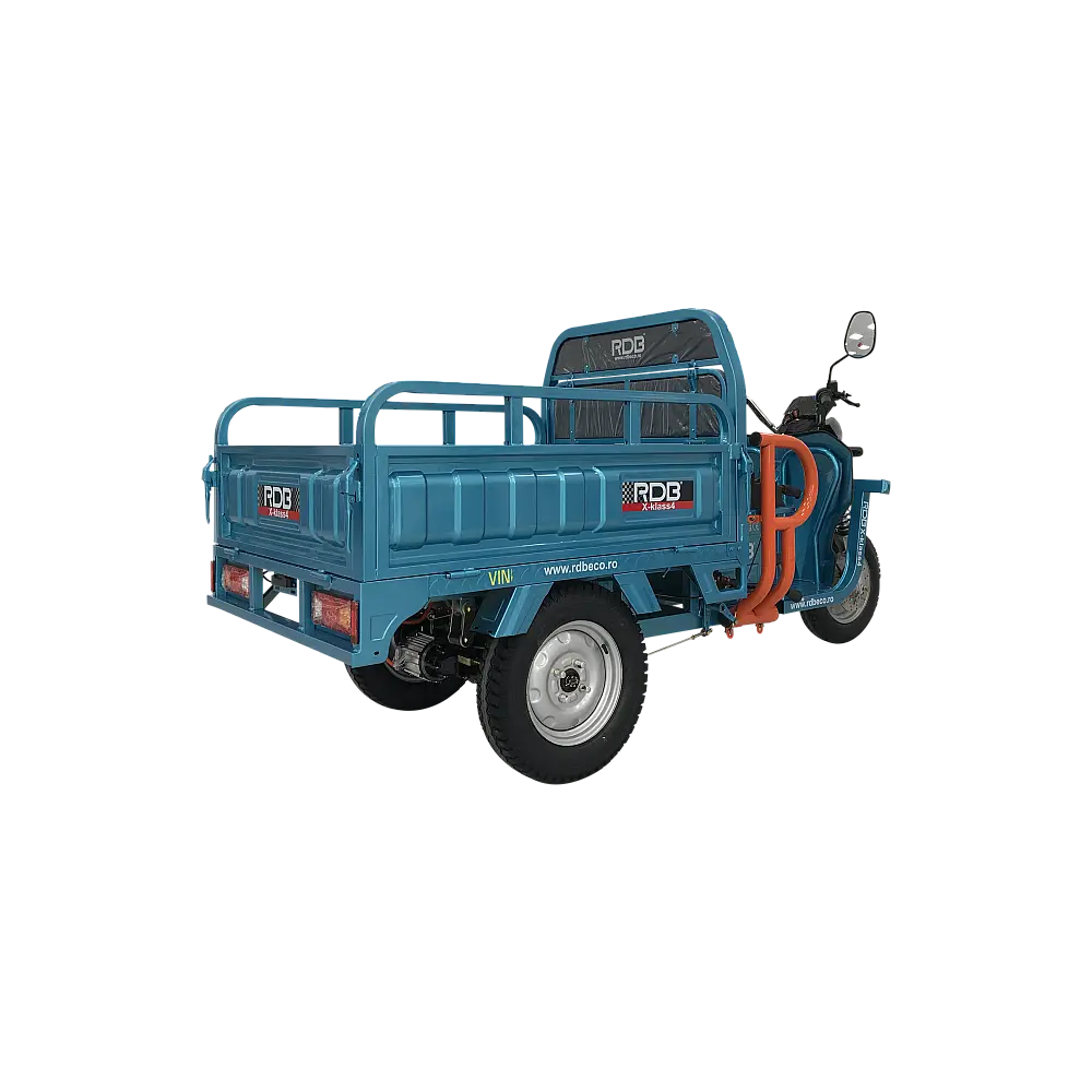 Triciclu Electric Fără Permis RDB X-Klass4 cu Benă Basculabilă, Viteză Maximă 25km/h, Motor 3500W, Baterie 72V 32Ah, Autonomie 60km