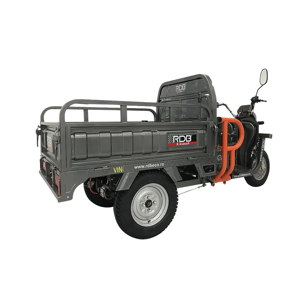 Triciclu Electric Fără Permis RDB X-Klass4 cu Benă Basculabilă, Viteză Maximă 25km/h, Motor 3500W, Baterie 72V 32Ah, Autonomie 60km