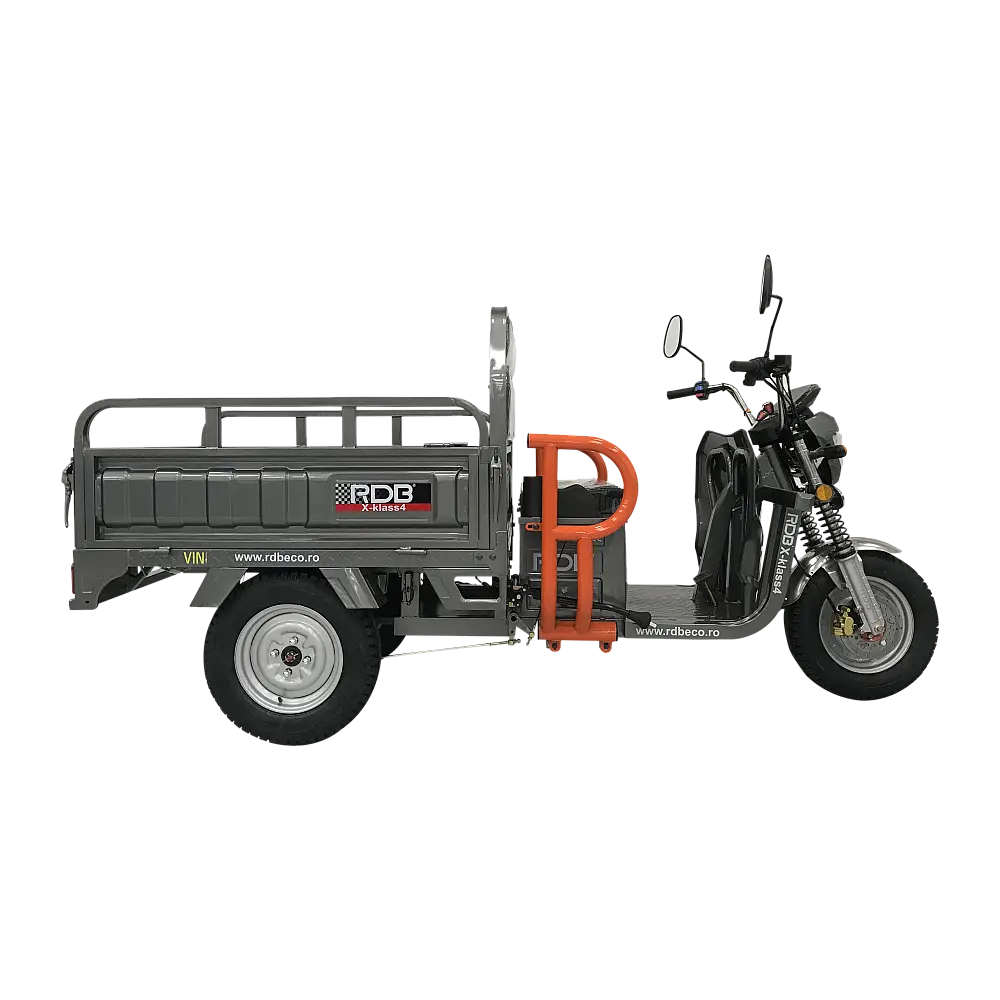 Triciclu Electric Fără Permis RDB X-Klass4 cu Benă Basculabilă, Viteză Maximă 25km/h, Motor 3500W, Baterie 72V 32Ah, Autonomie 60km