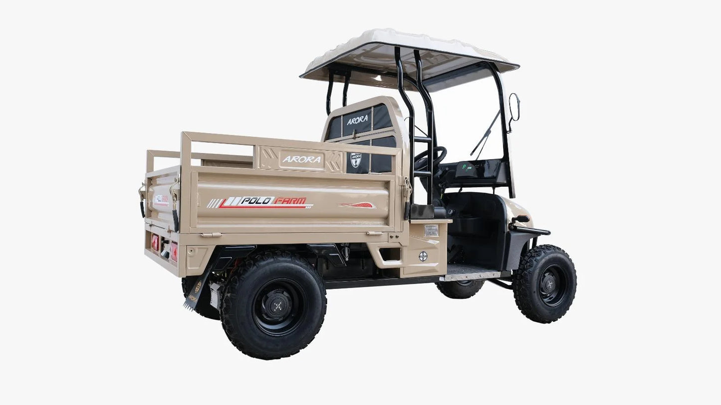 Camionetă Electrică Geeli PoloFarm, Fără Permis, Viteză Maximă 25 km/h, Motor 2000W, cu Acoperiș, Volan, Benă Hidraulică, Baterie 72v 45Ah