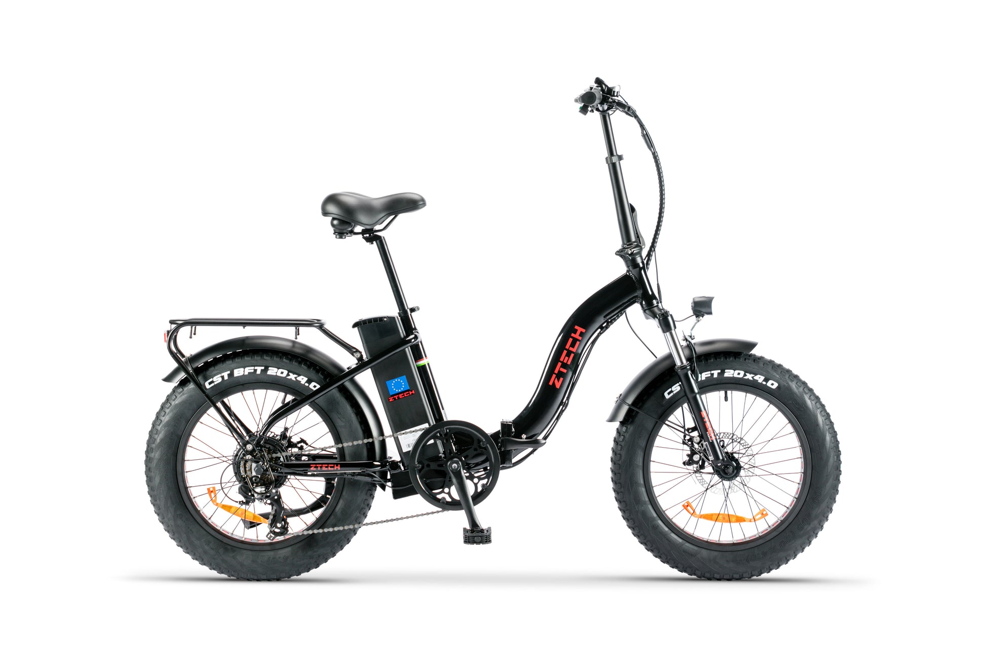 bicicleta electrica pliabila fat-bike z-tech zt-89C, neagra