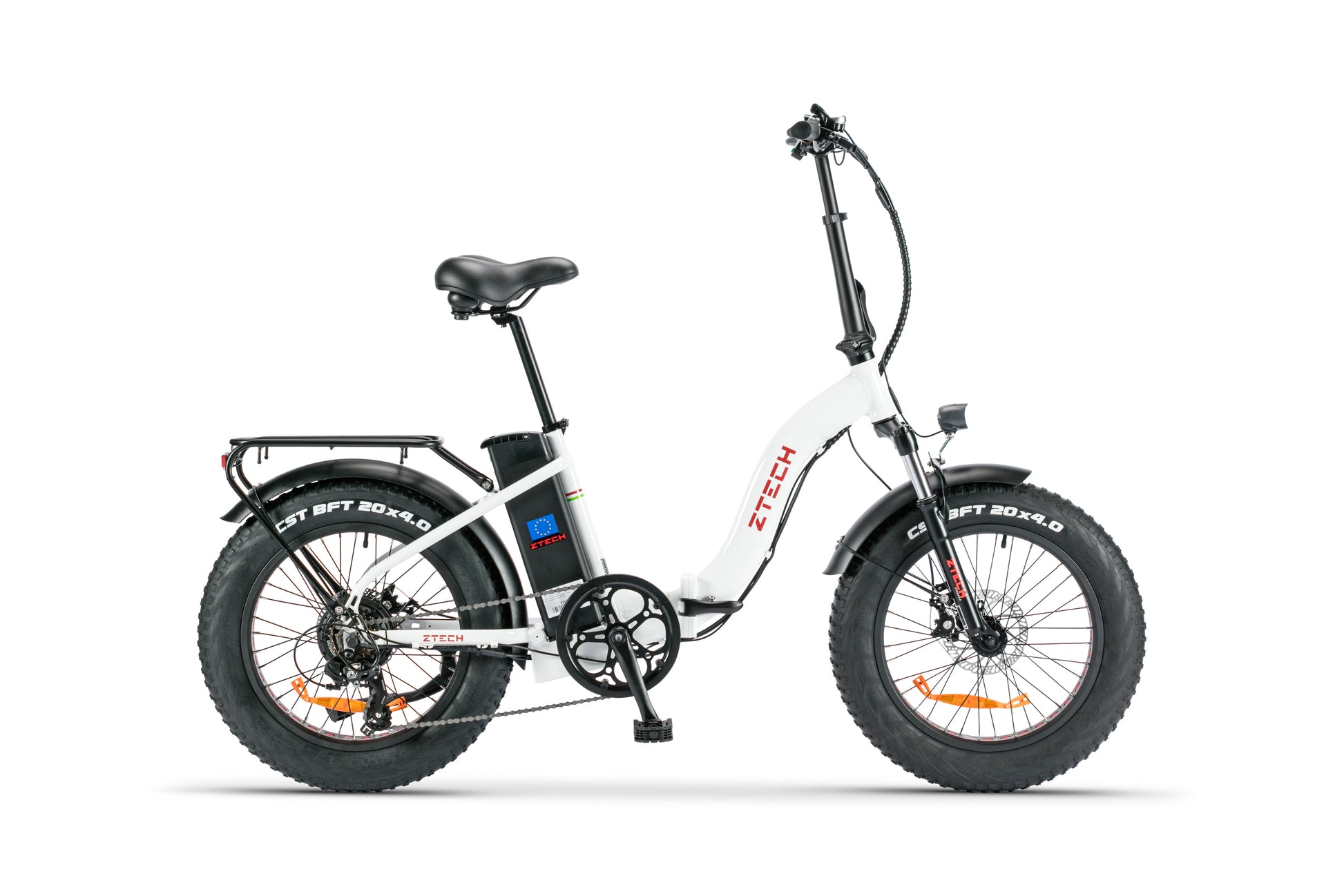 bicicleta electrica pliabila fat-bike z-tech, alba