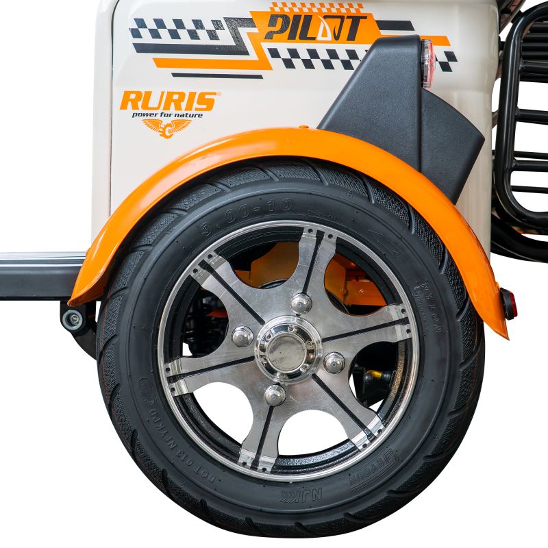 Roata spate cu jantă argintie, RURIS PILOT 3040A